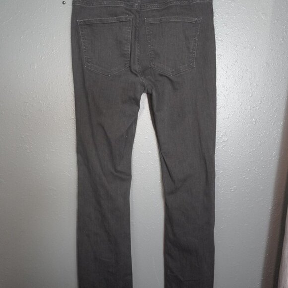 Express Womens Black Distressed Boot Cut High Rise Denim Jeans Size 2 Short - Picture 5 of 7